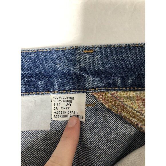 Vintage 59th St Bridge Wear 34X32 Denim Jeans Tapered Extreme High Rise - Picture 4 of 8